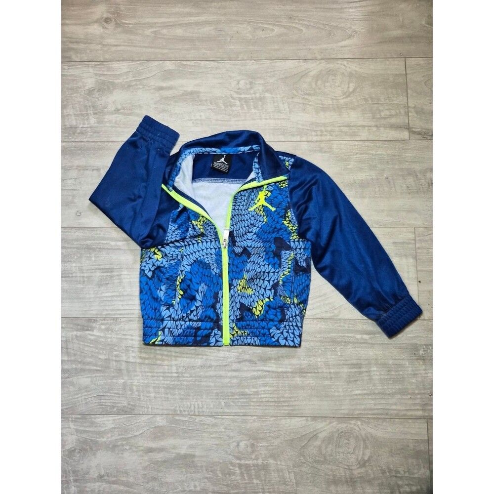 Jordan Kids' Blue Printed Zip Swim Jacket
